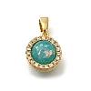 Brass Micro Pave Cubic Zirconia Pendants KK-K398-27G-02-1