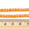 Electroplate Transparent Glass Beads EGLA-B013-02A-AB10-4