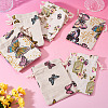 15Pcs 3 Styles Butterfly Printed Polycotton(Polyester Cotton) Packing Pouches Drawstring Bags ABAG-TA0002-14-5