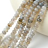 Natural Grey Agate Stone Beads Strands G-S105-8mm-03-2
