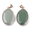 Natural Green Aventurine Pendants G-N326-31B-2