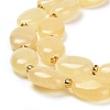 Natural Yellow Jade Beads Strands G-H005-A05-02-4
