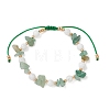 Natural & Synthetic Gemstone & Natural Malaysia Jade Chips Beads Braided Bead Bracelets BJEW-MZ00330-4