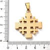 304 Stainless Steel Pendants STAS-D214-01G-3