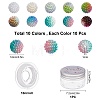 SUNNYCLUE 100Pcs 10 Colors Imitation Pearl Acrylic Berry Beads for DIY Stretch Bracelets Making Kits DIY-SC0015-38-2