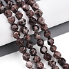 Dyed Natural Sesame Jasper Beads Strands G-T139-8mm-47D-1