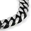 304 Stainless Steel Cuban Link Chain Bracelets for Men BJEW-B102-09AS-3