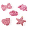 5Pcs 5 Styles Handmade Polymer Clay Pendants RB-BT0001-05A-3