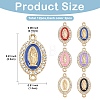 12Pcs 6 Colors Religion Alloy Enamel Connector Charms FIND-YW0012-24-3