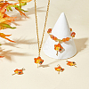 Beebeecraft Autumn Theme Rack Plating Brass Micro Pave Cubic Zirconia Pendants KK-BBC0002-71-5