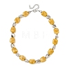 Cube Imitation Gemstone Acrylic Beaded Necklaces for Women NJEW-JN06476-3