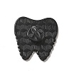 Black Zinc Alloy Brooches JEWB-Z022-01B-2