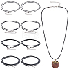10Pcs 4 Styles Round Leather Cord Necklaces Making MAK-CL0001-06A-1
