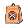 Coffee Alloy Enamel Pendants ENAM-I089-01B-04-1
