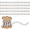 Alloy & Crystal Rhinestone & Plastic Pearl Bead Chains LCHA-TA0001-01-2