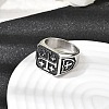 Jerusalem Cross 304 Stainless Steel Finger Rings for Men RJEW-D339-01A-AS-3