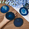 Dyed & Heated Natural Agate Slice Cup Mats DJEW-WH0043-44B-3