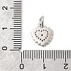 Brass Micro Pave Cubic Zirconia Charms KK-C139-25A-P-3