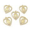 Brass Micro Pave Cubic Zirconia Pendants KK-E068-VB097-2