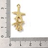 Rack Plating Brass Micro Pave Clear Cubic Zirconia Connector Charms KK-D088-40G-4