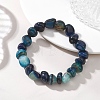 4Pcs Dyed Natural Dragon Veins Agate Beaded Stretch Bracelets for Women BJEW-JB13047-6