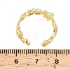 Brass Micro Pave Clear Cubic Zirconia Cuff Rings for Women RJEW-A088-04G-5