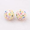 Spray Painted Resin Beads GLAA-F049-A26-2