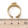 304 Stainless Steel with Glass Cat Eye Cuff Rings for Women RJEW-K309-40E-5