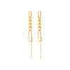 Zinc Alloy Curb Chain Hoop Earrings FS-WG7682E-01-5