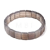 Natural Black Agate Beaded Stretch Bracelets for Unisex G-K303-02M-4
