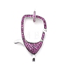 Brass Micro Pave Cubic Zirconia Lobster Claw Clasps ZIRC-F110-94P-03-1