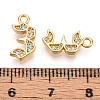 Brass Micro Pave Cubic Zirconia Charms KK-N261-104D-G-3