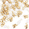 30Pcs 3 Styles Natural Cultured Freshwater Pearl & 304 Stainless Steel Heart Pendants PALLOY-TAC0318-3