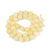 Ombre Effect Dyed Transparent Crackle Glass Beads Strands GLAA-Q111-10MM-07-3