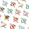 45Pcs 9 Colors Alloy Pendants ENAM-CJ0002-73-9