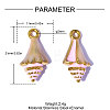 304 Stainless Steel Pendants STAS-OY015-15G-2