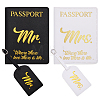 GOMAKERER 2Pcs 2 Colors Couple PU Leather Passport Protector Covers AJEW-GO0001-60-1