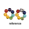 Shell Pearl Ball Stud Earring Findings X-EJEW-JE02370-01-3