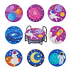 DIY Diamond Painting Space Theme Cup Mat Kits DIY-TAC0028-01-12