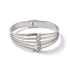 304 Stainless Steel & Teardrop Glass Hinged Bangles for Women BJEW-I315-18P-2