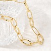Brass Horse Eye Link Chain Necklaces NJEW-L013-09G-2