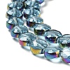 Electroplate Transparent Glass Beads Strands EGLA-Z001-02E-3
