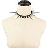 Gothic Style Alloy Spiked Rivet Imitation Leather Choker Necklaces FS-WGF47C0-01-1
