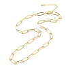 Brass Paperclip Chain Necklaces NJEW-A042-17G-01-2