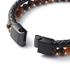 Natural Mixed Stone Round Beads Multi-strand Bracelets BJEW-JB06571-7