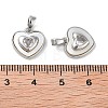 Brass Micro Pave Clear Cubic Zirconia Pendants KK-B102-23P-3