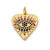 Brass Micro Pave Cubic Zirconia Pendants KK-U033-07G-02-1