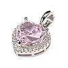 925 Sterling Silver Pave Cubic Zirconia Pendants STER-C015-01B-02-2