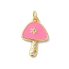 Autumn Theme Rack Plating Brass Cubic Zirconia Pendants KK-Z056-32G-04-1