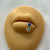 316L Surgical Stainless Steel with Acrylic Luminous Lip Rings FS-WG019E1-02-1